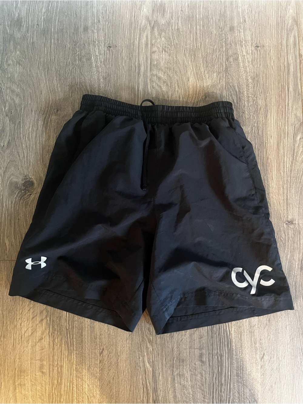 Under Armour Men’s Black Athletic Training Shorts with Logo